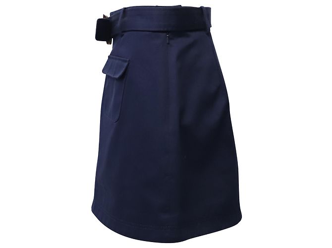 Autre Marque Minifalda con bolsillo de parche Alexa Chung en algodón azul marino - vista 2