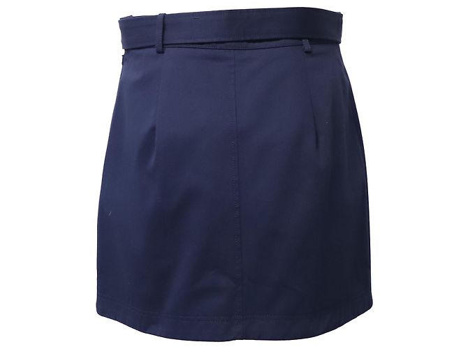 Autre Marque Minifalda con bolsillo de parche Alexa Chung en algodón azul marino - vista 3