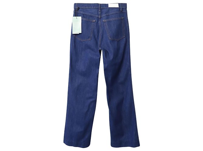 RE/done Jeans de mezclilla de pierna recta en algodón azul - vista 2