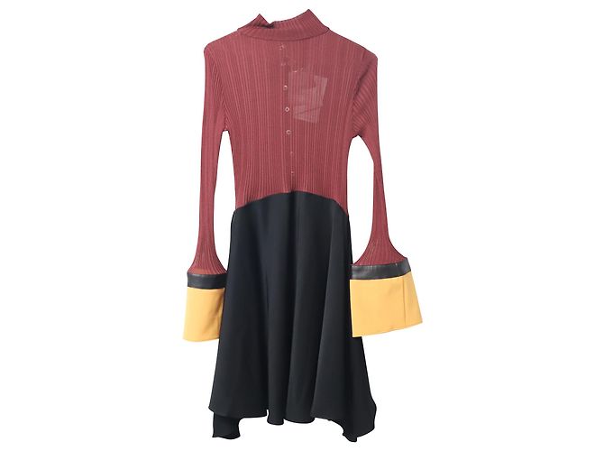 Abito Ellery Concourse con maniche a tulipano in poliestere multicolore Stampa python - vista 5