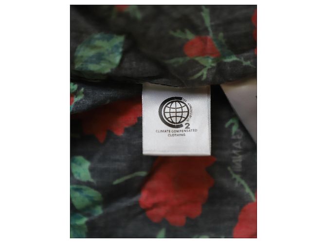 Pantalones cortos con estampado de rosas Ganni en algodón negro - vista 12