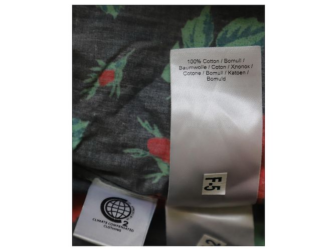 Pantalones cortos con estampado de rosas Ganni en algodón negro - vista 13