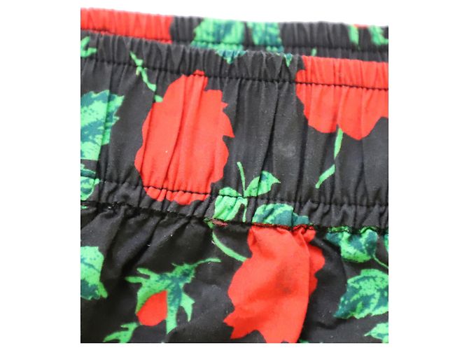 Pantalones cortos con estampado de rosas Ganni en algodón negro - vista 7