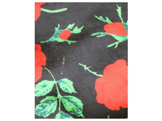 Pantalones cortos con estampado de rosas Ganni en algodón negro - vista 9