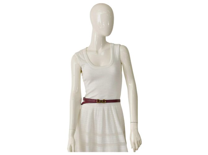 Dolce & Gabbana Skinny Ledergürtel Dunkelrot Größe 90 Bordeaux - Ansicht 6