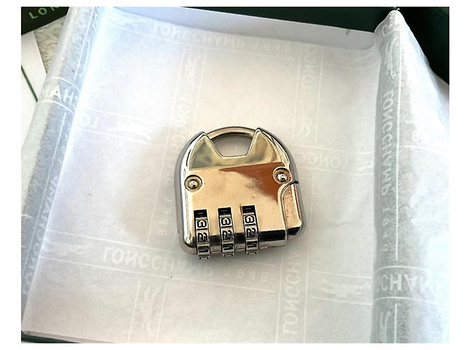 Lucchetto Longchamp Charm per Borsa Argento Acciaio - vista 3