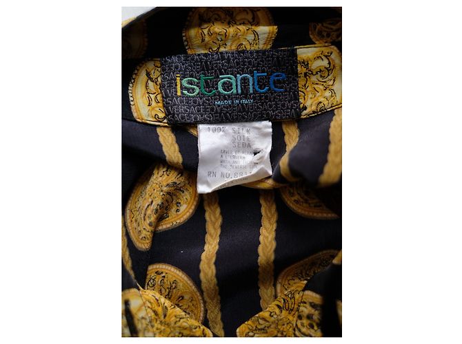 Camicetta canotta vintage in seta barocca dorata per donne di Gianni Versace Istante D'oro - vista 12