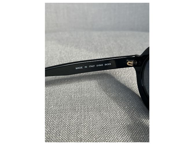 Gafas de sol Chanel redondas negras de plástico Negro - vista 4