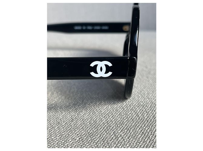 Gafas de sol Chanel redondas negras de plástico Negro - vista 6
