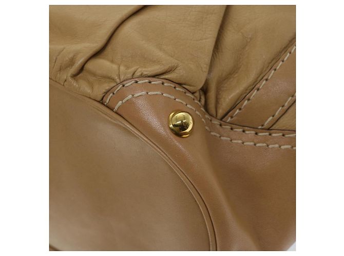GUCCI Borsa A Tracolla Horsebit Pelle Beige 203546 Auth FM3198 - vista 12