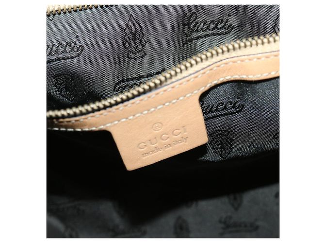 GUCCI Borsa A Tracolla Horsebit Pelle Beige 203546 Auth FM3198 - vista 14
