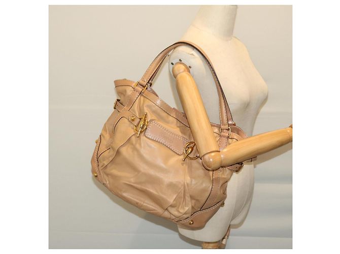 GUCCI Borsa A Tracolla Horsebit Pelle Beige 203546 Auth FM3198 - vista 21