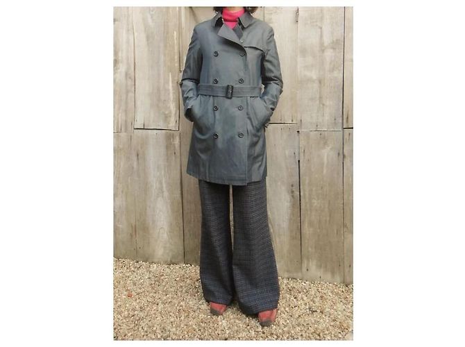 Trench Burberry London Cinza Algodão - vista 2