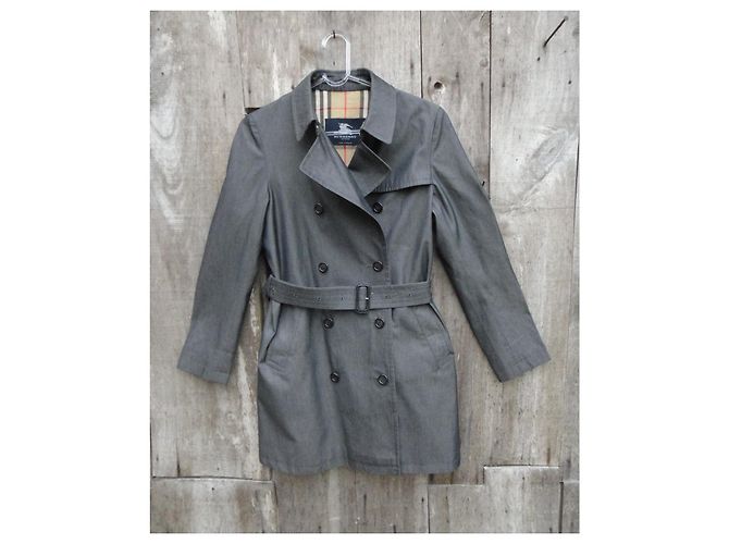 Trench Burberry London Cinza Algodão - vista 4