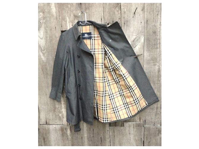 Trench Burberry London Cinza Algodão - vista 5