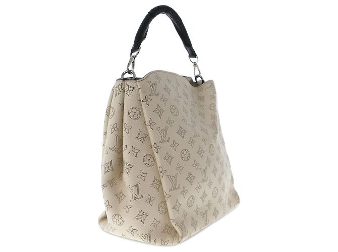 Borsa Louis Vuitton Mahina Babylone PM beige - vista 2