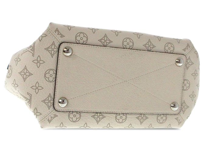 Borsa Louis Vuitton Mahina Babylone PM beige - vista 4