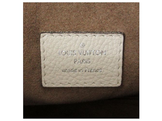 Borsa Louis Vuitton Mahina Babylone PM beige - vista 6