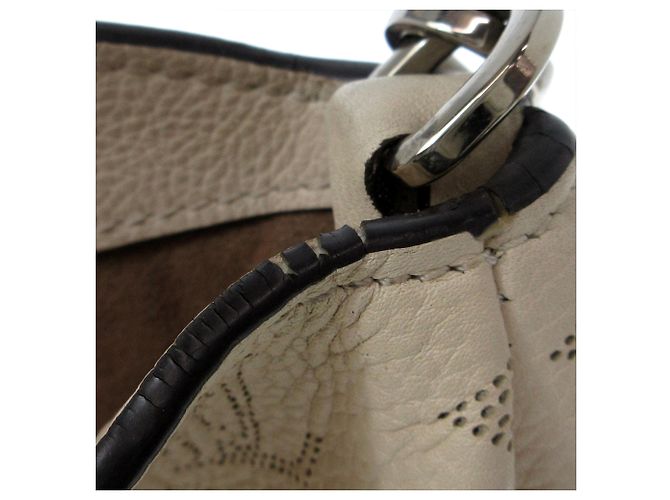 Borsa Louis Vuitton Mahina Babylone PM beige - vista 8