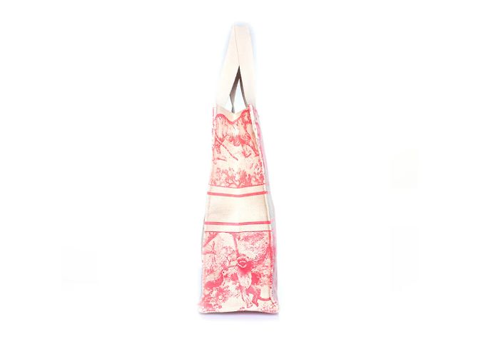 DIOR, Dioriviera – Stroh-Tragetasche in Rosa - Ansicht 3