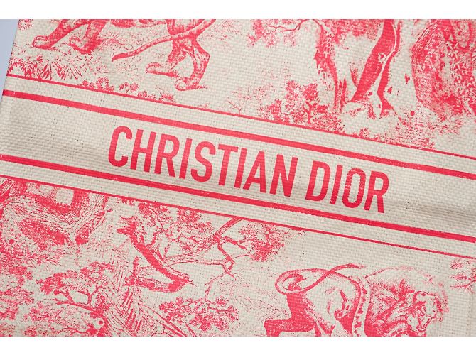DIOR, Dioriviera – Stroh-Tragetasche in Rosa - Ansicht 6