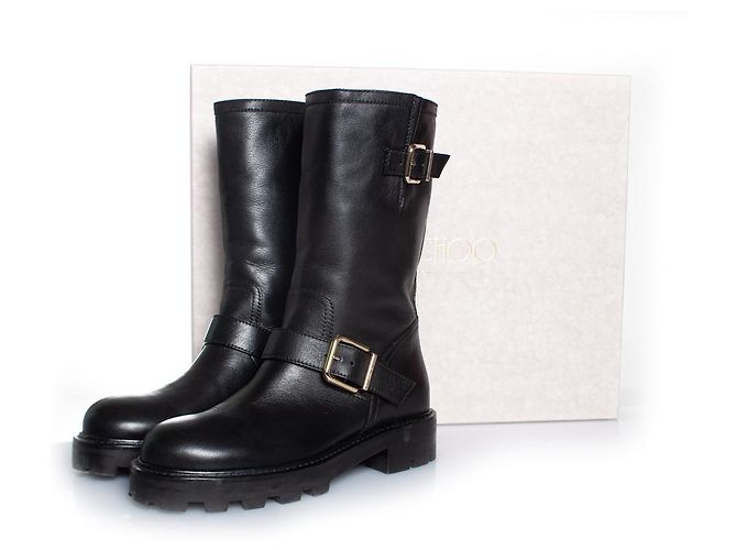 Jimmy Choo, Biker 2 Lederstiefel Schwarz - Ansicht 8