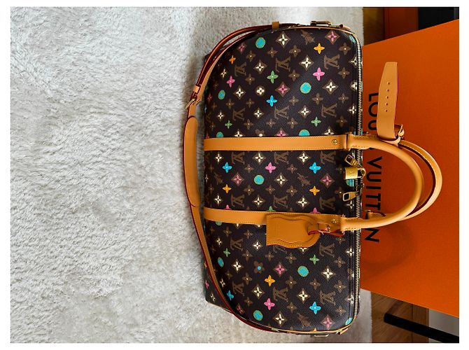 Abbesses Keepall 50 Louis Vuitton X Tyler the Creator. Marrone - vista 10