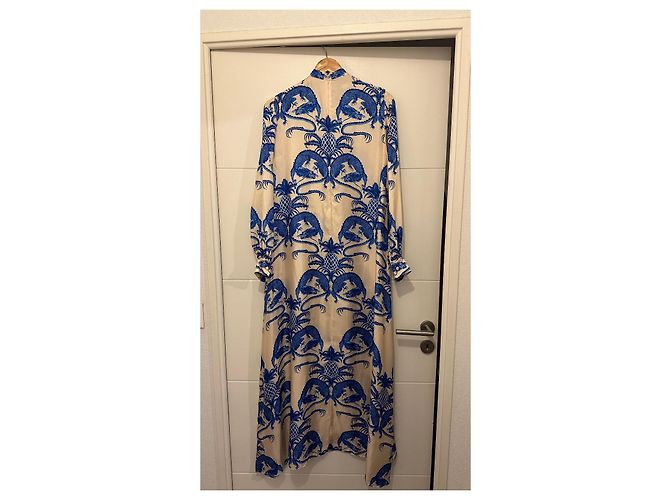 Robe Gucci en soie bleu clair - vue 3