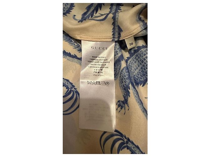 Robe Gucci en soie bleu clair - vue 5