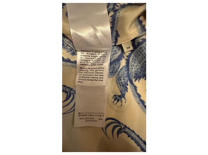 Robe Gucci en soie bleu clair - vue 6