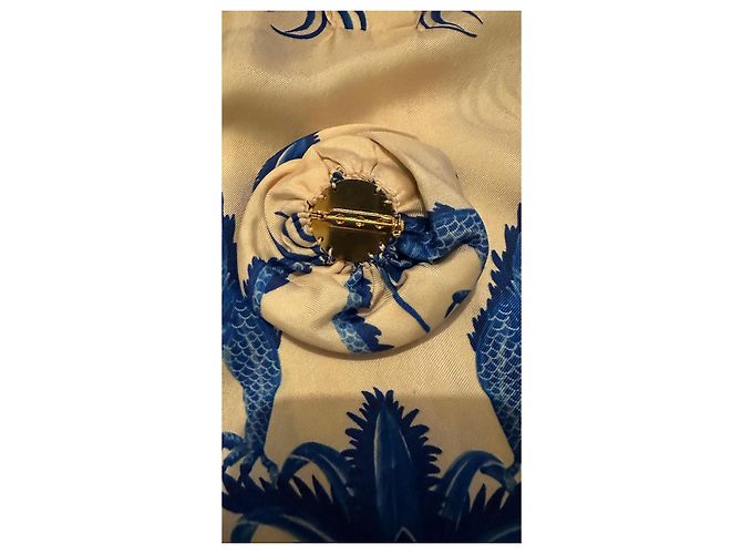Robe Gucci en soie bleu clair - vue 8