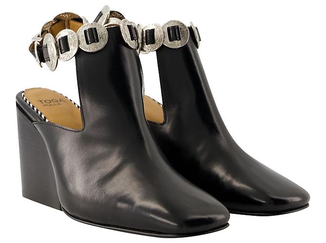 AJ1308 Botas - Toga Pulla - Cuero - Negro - vista 2