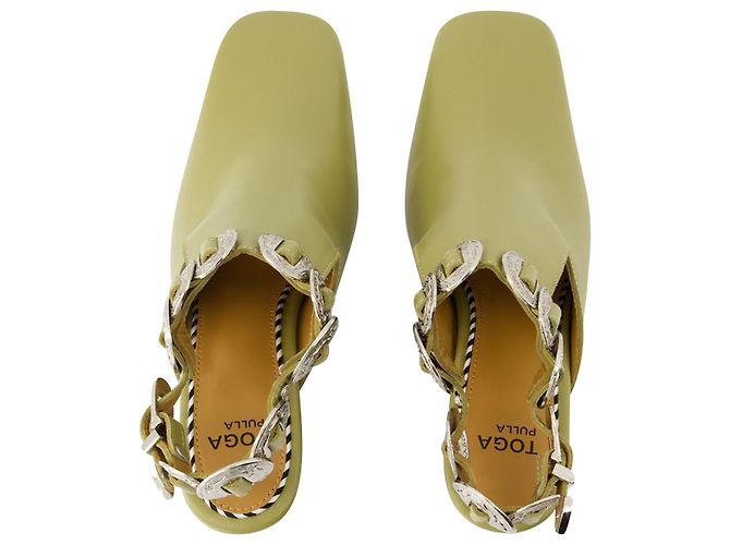 AJ1308 Sandali - Toga Pulla - Pelle - Kaki Verde Cachi - vista 4