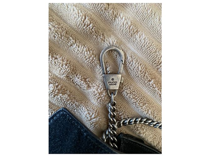 Borsa a tracolla Gucci Dionysus Nera in Camoscio Nero - vista 7