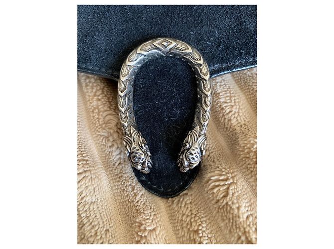 Borsa a tracolla Gucci Dionysus Nera in Camoscio Nero - vista 8