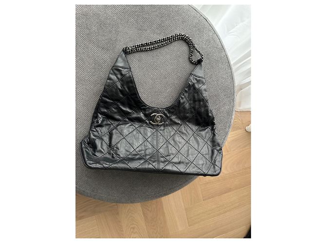 Borsa a mano Chanel Hobo 2013 in pelle nera Nero - vista 4