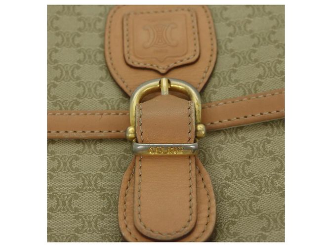 Céline CELINE Borsa a tracolla in tela macadam Beige Auth yk11025 - vista 17