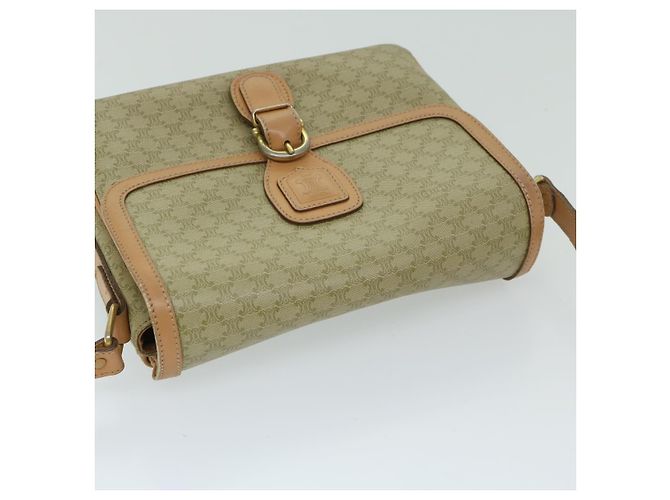 Céline CELINE Borsa a tracolla in tela macadam Beige Auth yk11025 - vista 6