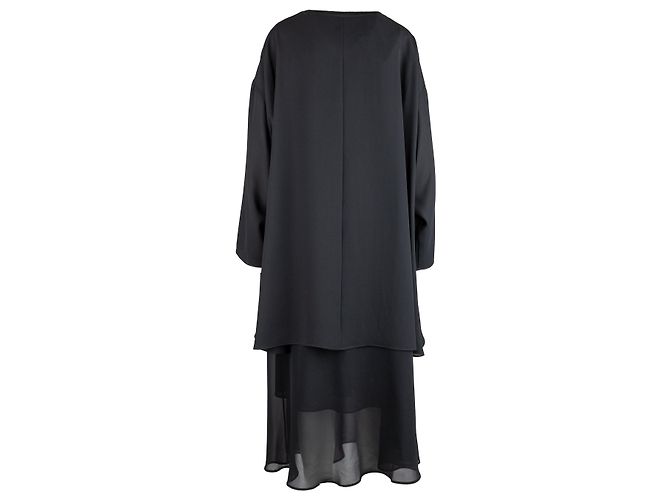 Autre Marque Collection Privée Chiffon-Kleid-Set Schwarz - Ansicht 2