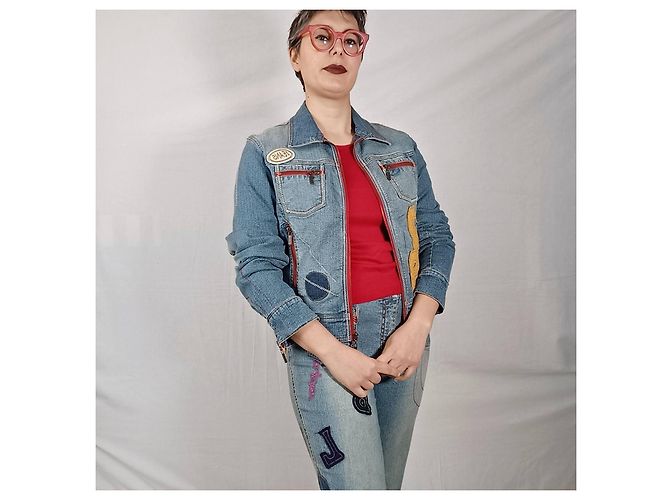 Byblos blu Jeansjacke Streetstyle Blau - Ansicht 4