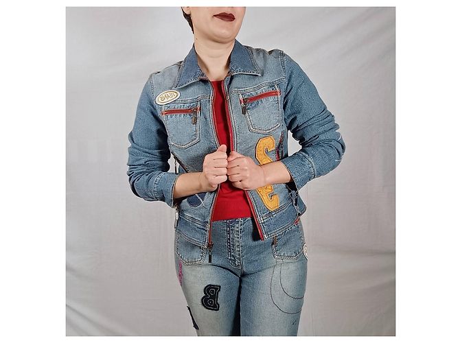 Byblos blu Jeansjacke Streetstyle Blau - Ansicht 7
