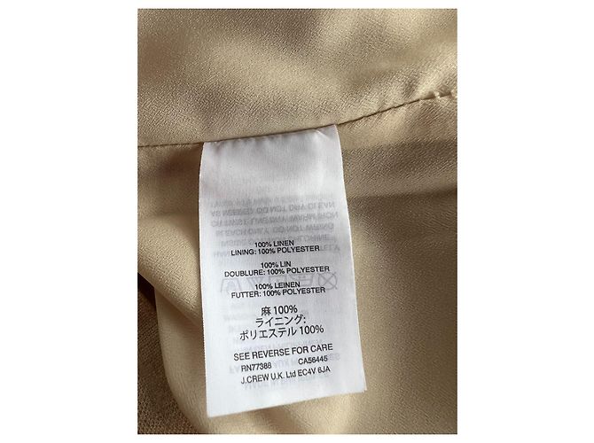 J.Crew Minikleid aus Leinen Creme Roh - Ansicht 3