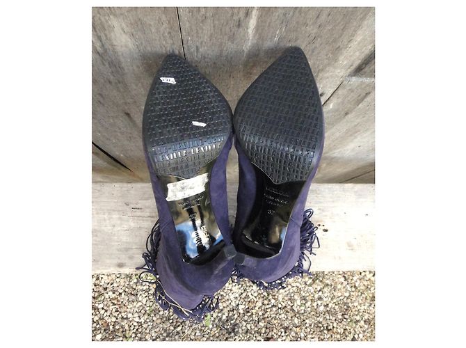 Botas Le Silla de ante violeta con flecos Púrpura - vista 5