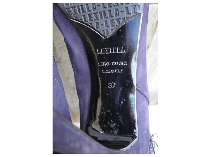Botas Le Silla de ante violeta con flecos Púrpura - vista 6