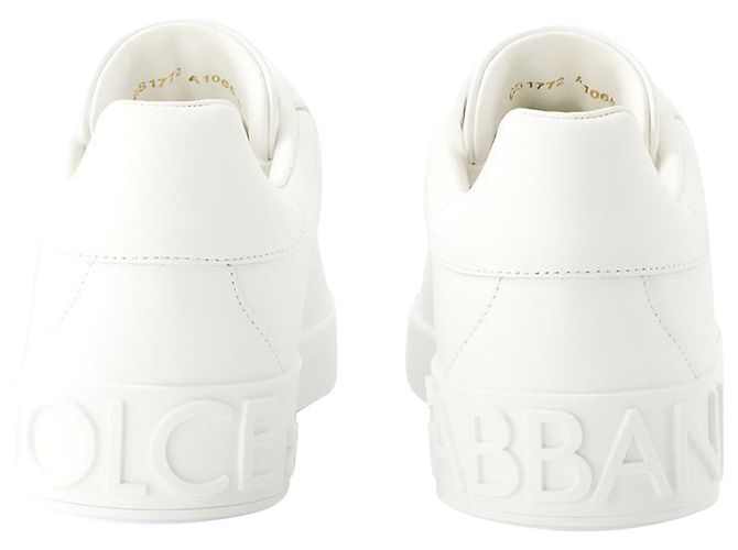 Dolce & Gabbana Sneakers Portofino - Dolce&Gabbana - Pelle - Bianca - vista 2