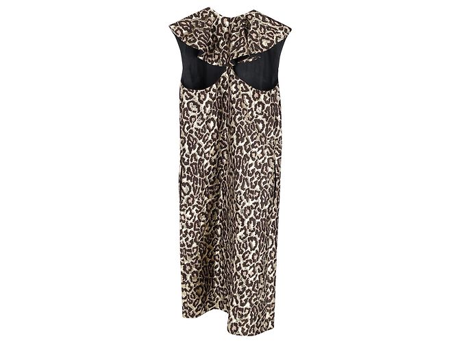 Abito Rochas con maniche ad aletta in cotone con stampa animalier - vista 2