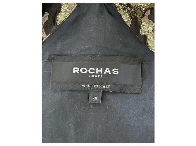 Abito Rochas con maniche ad aletta in cotone con stampa animalier - vista 3