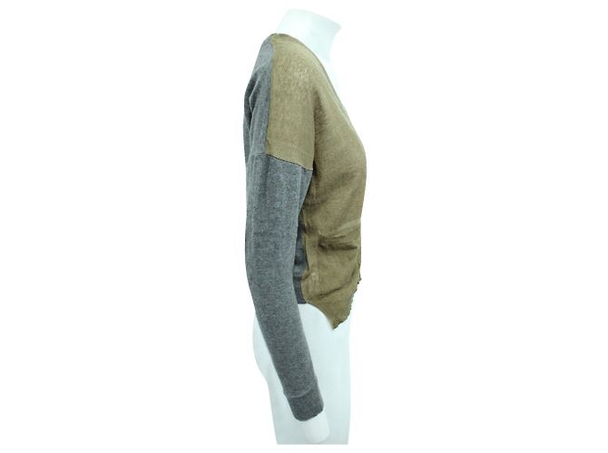 Dries Van Noten Cardigan grigio e marrone - vista 2