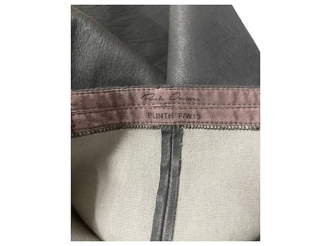 Leggings Rick Owens em couro cinza - vista 2