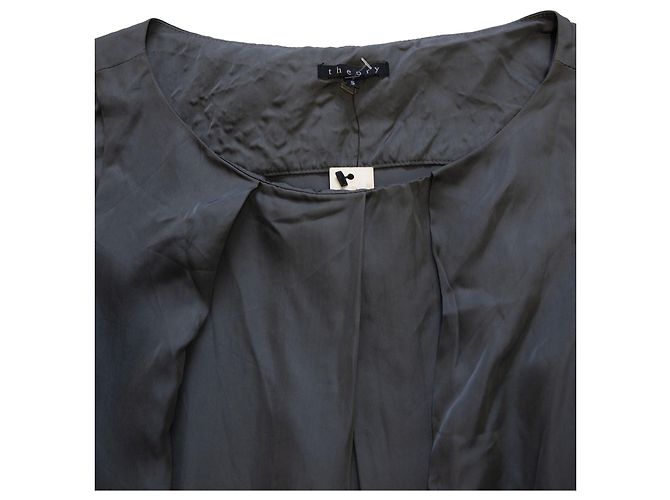 Blusa sin mangas Theory Kana en viscosa gris - vista 6
